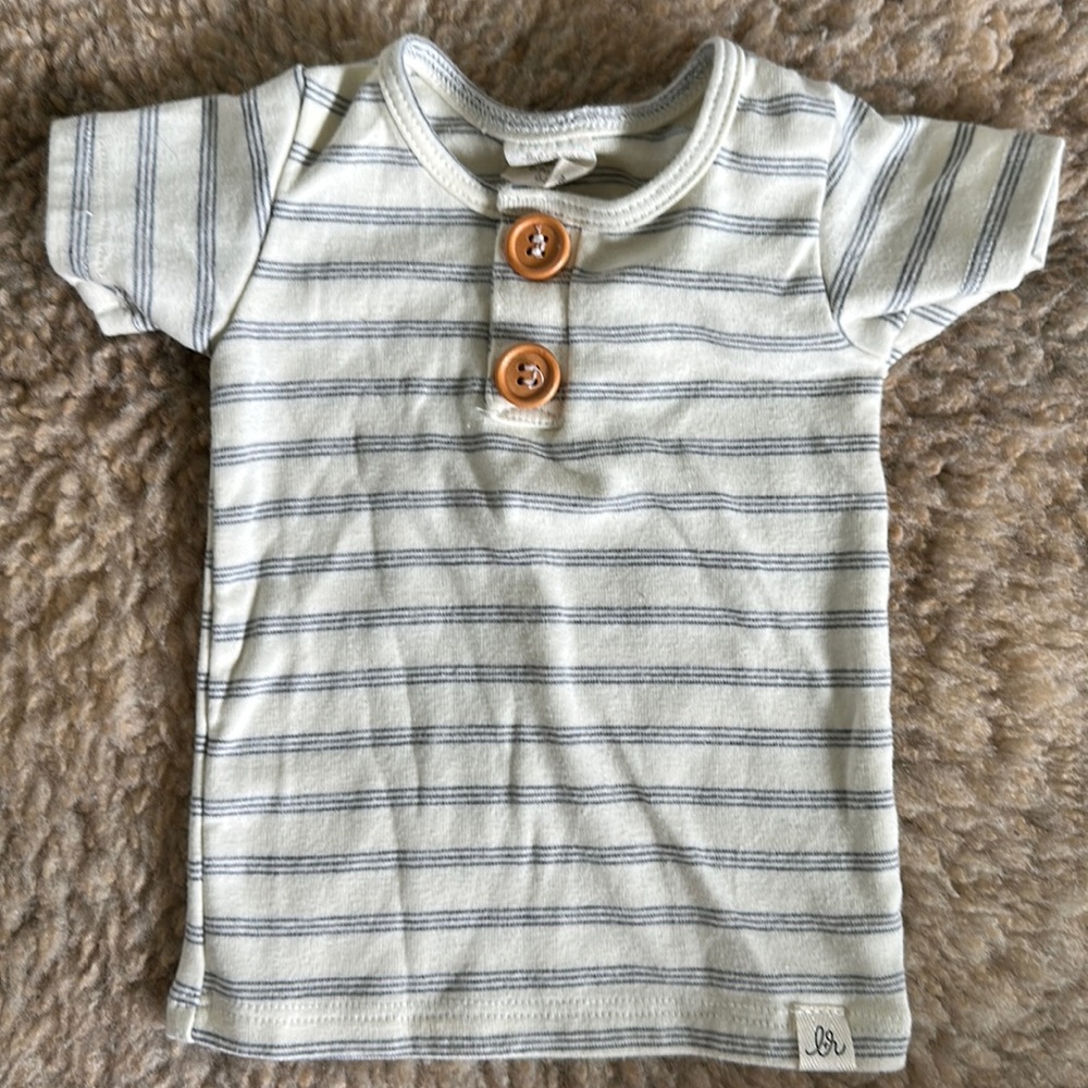 LuLu + Roo shirt Sleeve stripe Shirt 0-3 m